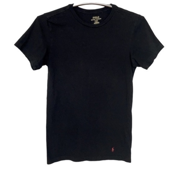POLO RALPH LAUREN | Women’s Black Shirt with Red Embroidered Polo Player Logo - Picture 1 of 7